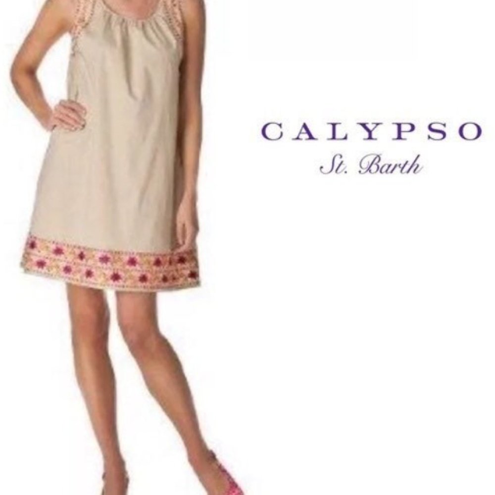 Calypso St. Barth for Target Tan Embroidered Dress